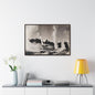 Norris Geyser Yellowstone Gallery Canvas Wraps Horizontal Frame 36″ x 24″ Walnut 1.25"