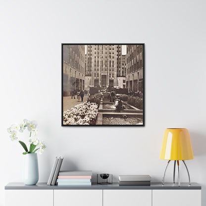 Rockefeller Plaza Gallery Canvas Wraps Square Frame 30″ x 30″ Premium Gallery Wraps (1.25″) Black