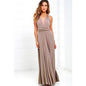Long Wrap Dress - Tan Extra Small - dress