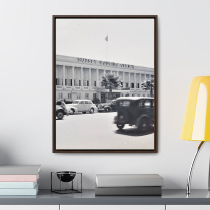 Sunset Bowling Center Largest in U.S 1939 Gallery Canvas Wraps Vertical Frame 18″ x 24″ Premium Gallery Wraps (1.25″) Walnut