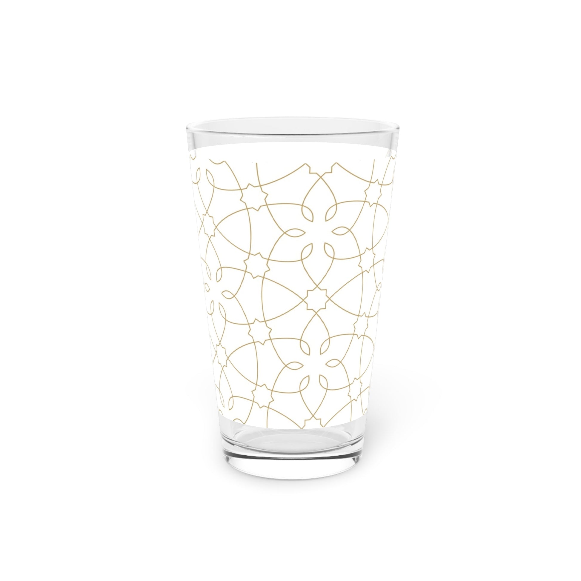 Gold Pattern Pint Glass - 16oz - Kia Day Design