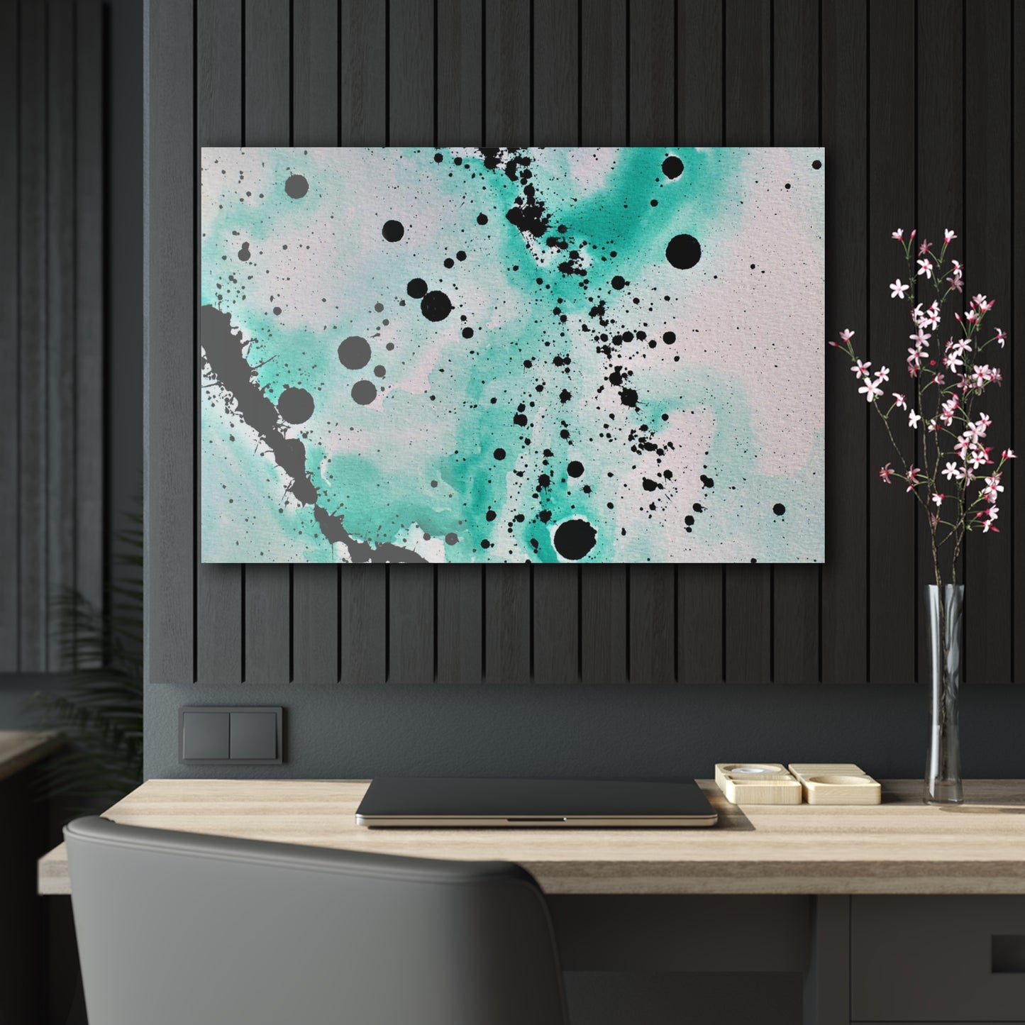 Teal Burst Acrylic Prints