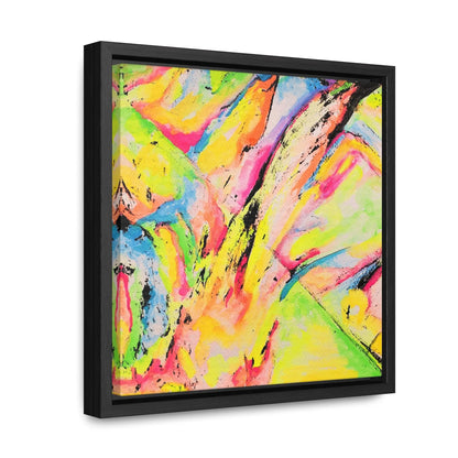 Neon Fire Gallery Canvas Wraps, Square Frame