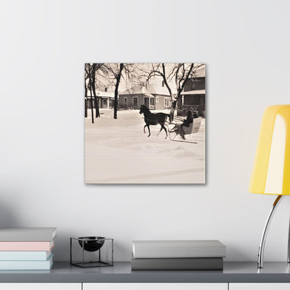Carriage Ride Canvas Gallery Wraps 16″ x 16″ 1.25"