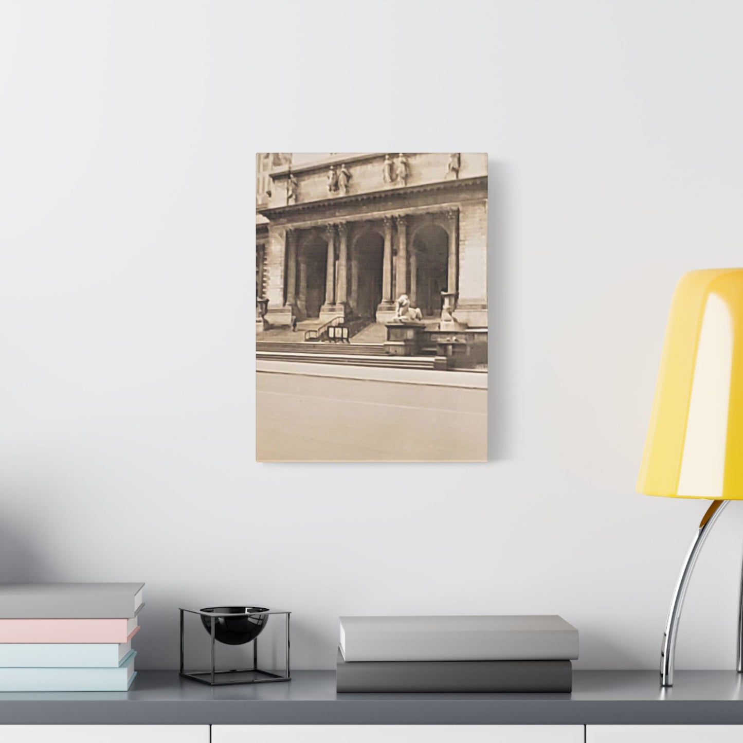 New York Public Library Satin Canvas, Stretched