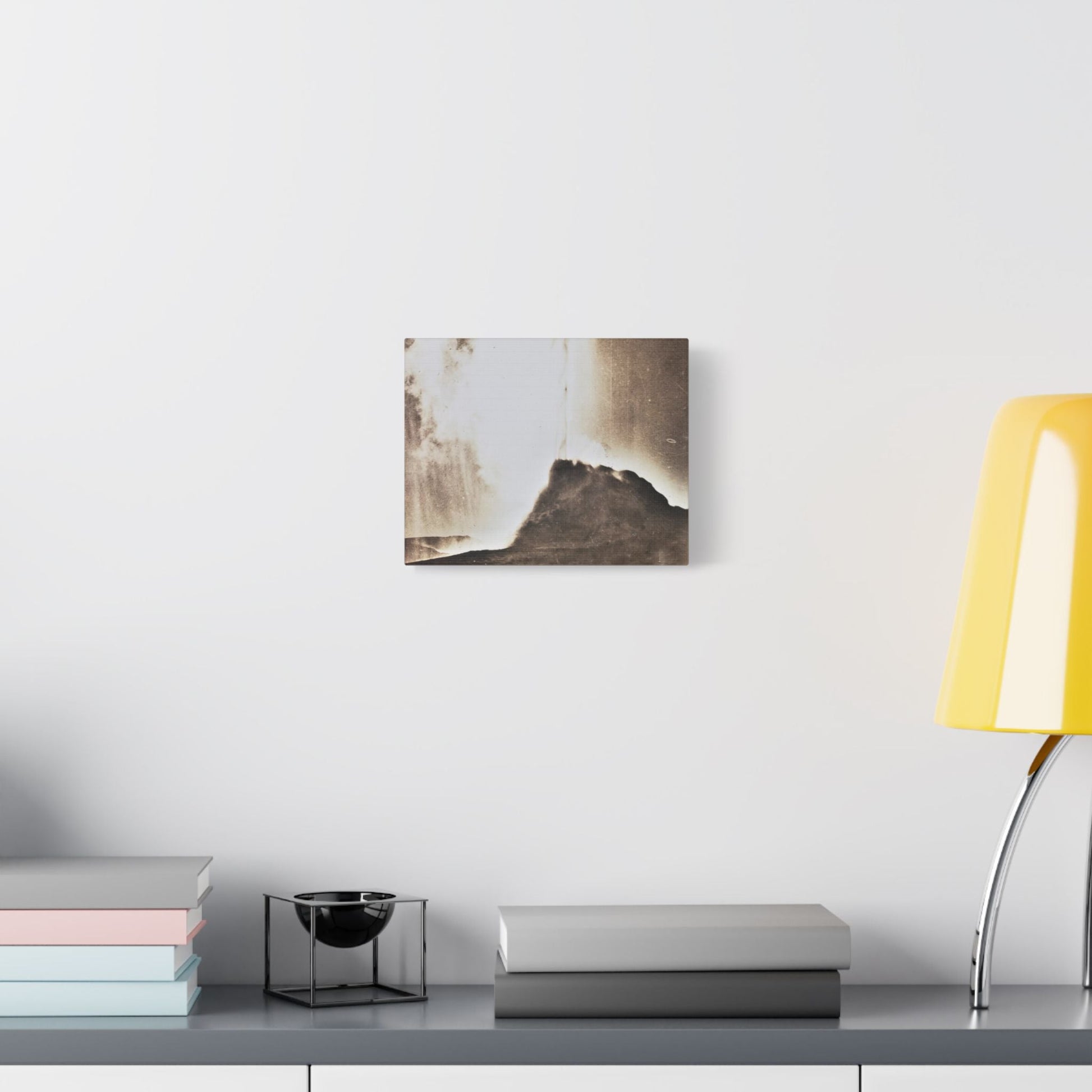 White Dome Geyser Yellowstone Satin Canvas Stretched 10″ x 8″ (Horizontal) 1.5"