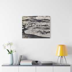 Springs at top of Jupiter Terrace Yellowstone Satin Canvas Stretched 30" x 24" (Horizontal) 1.5"