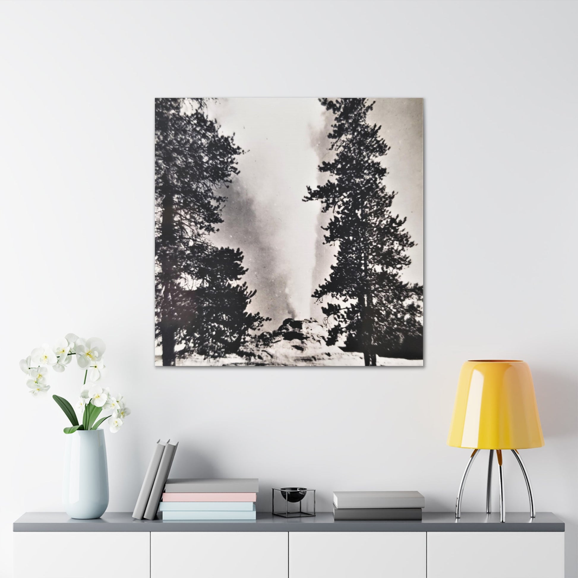 Castle Geyser Yellowstone Canvas Gallery Wraps - 36″ x 36″ 1.25" - Canvas