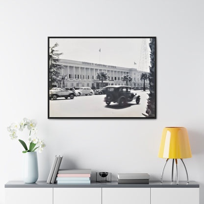 Sunset Bowling Center Largest in U.S 1939 Gallery Canvas Wraps Horizontal Frame 40″ x 30″ Black Premium Gallery Wraps (1.25″)