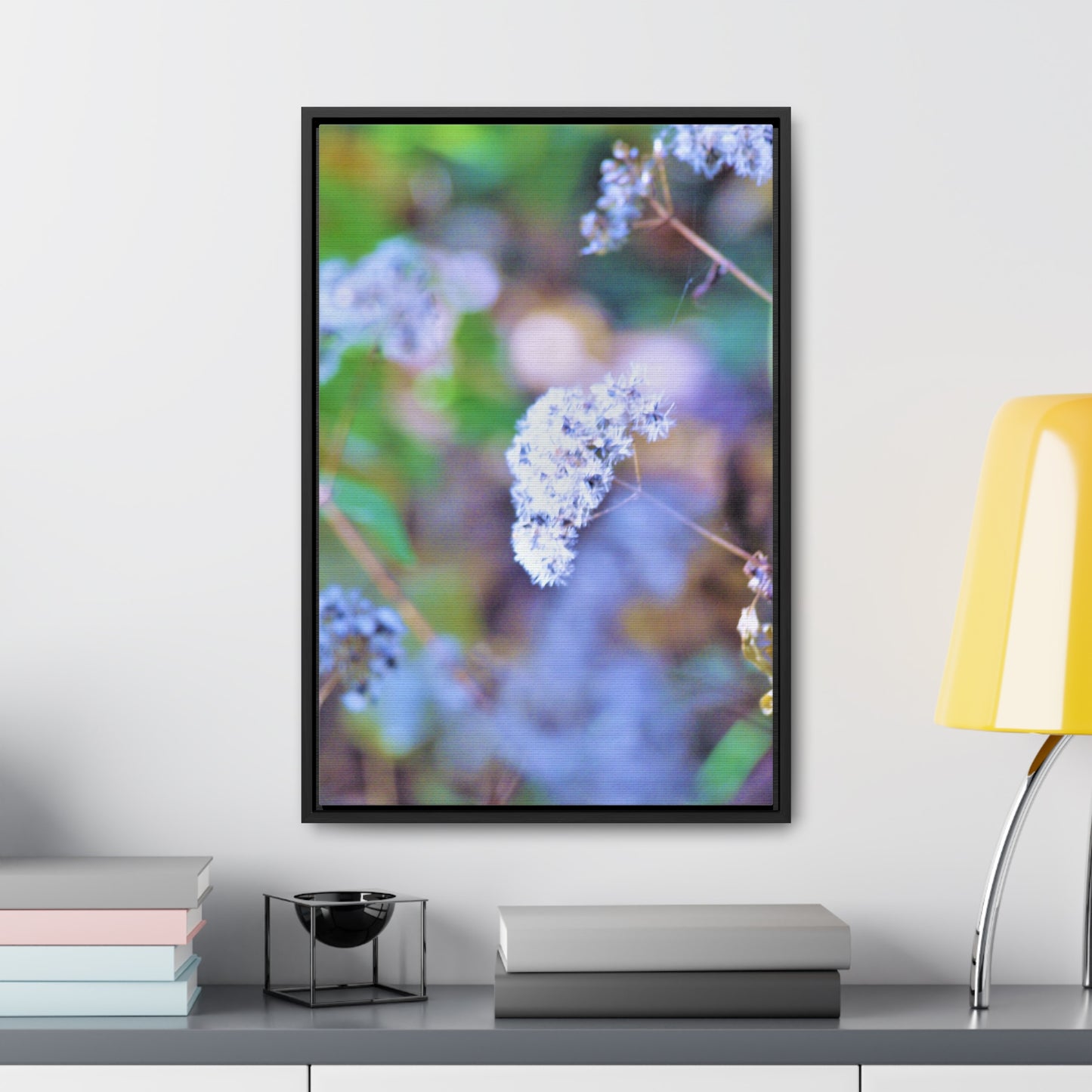 Macro Blue Gallery Canvas Wraps, Vertical Frame