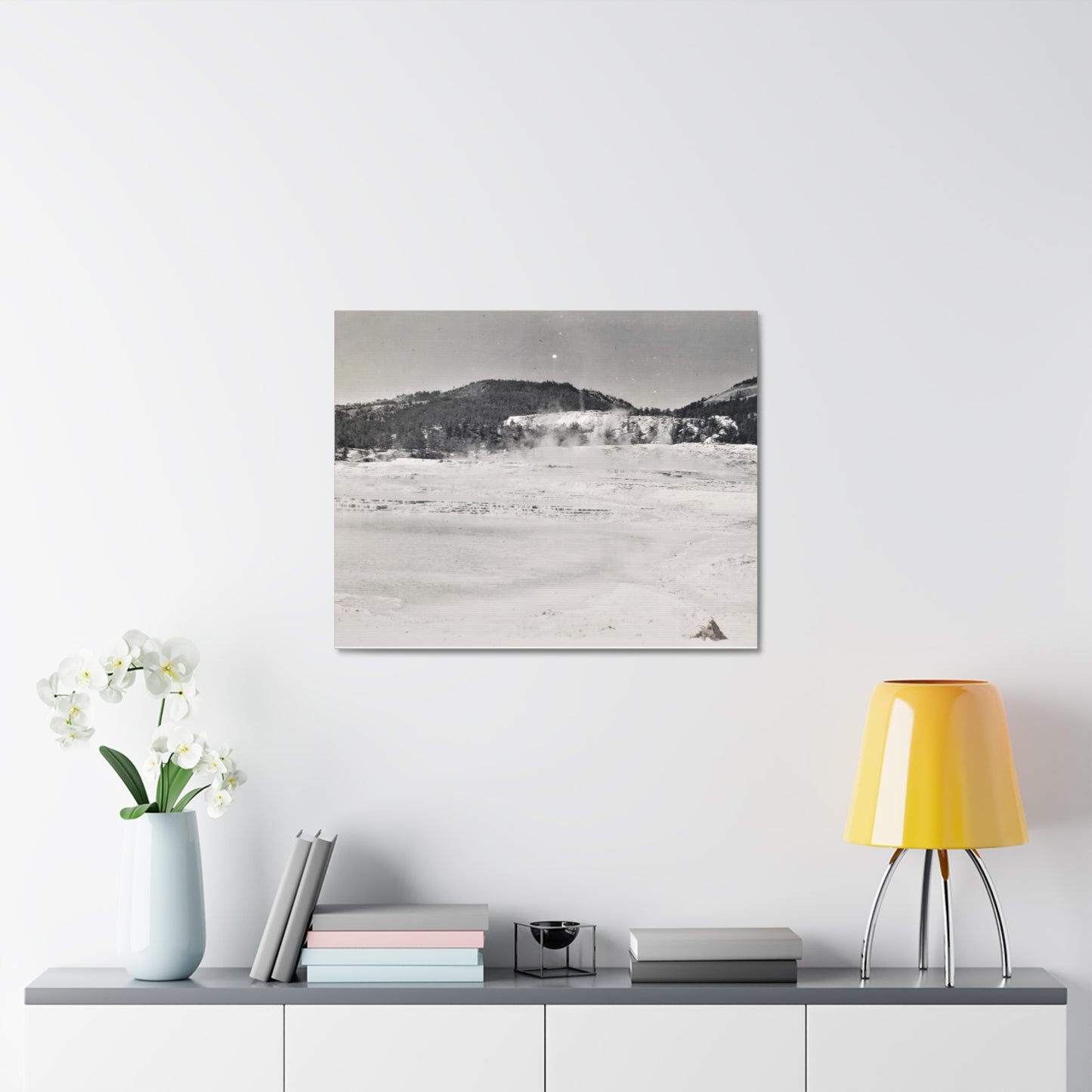 Mammoth Hot Springs Yellowstone Stretched Canvas