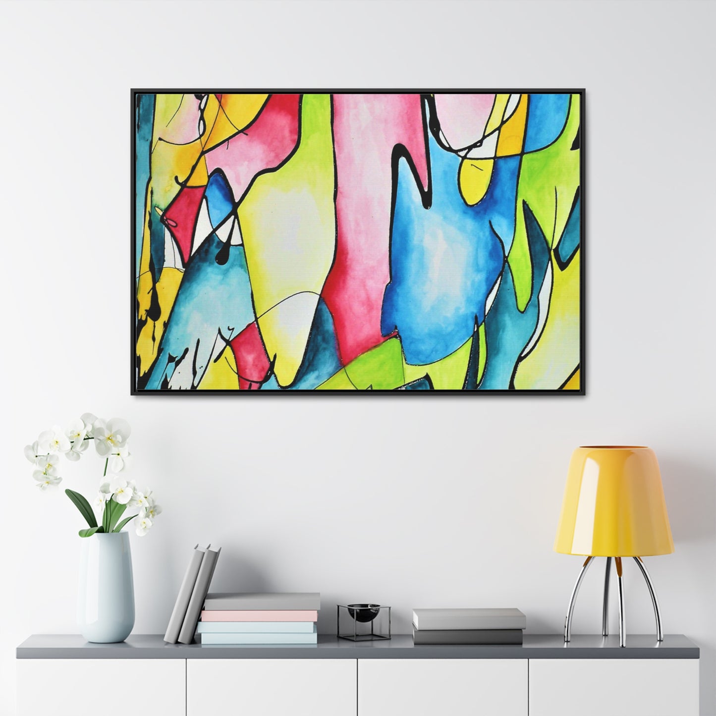 Blue Flame Gallery Canvas Wraps, Horizontal Frame