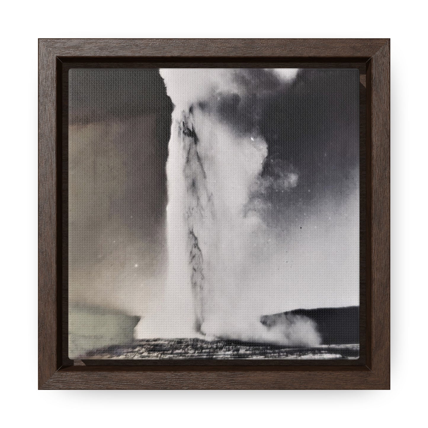 Old Faithful Geyser Yellowstone Gallery Canvas Wraps, Square Frame