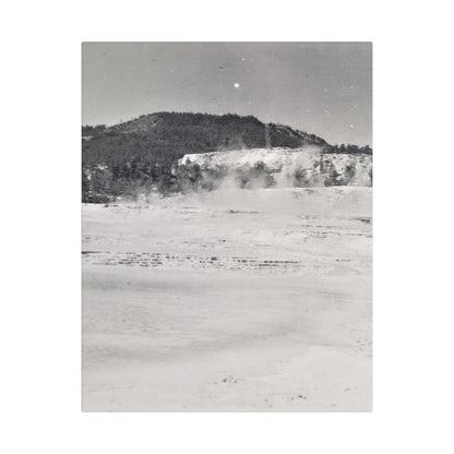 Mammoth Hot Springs Yellowstone Satin Canvas Stretched