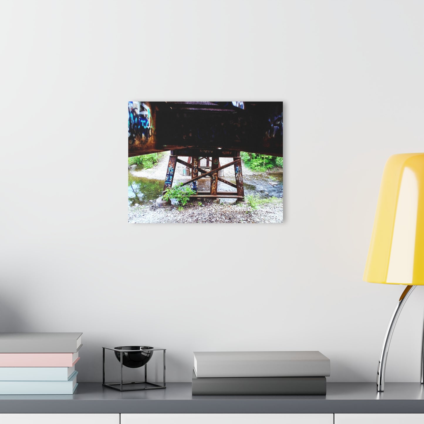 Urban Bridge Acrylic Print French Cleat Hanging - - Home Decor