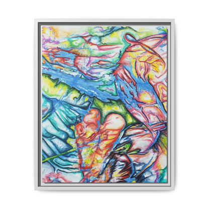 Multi-Color Abstract Framed Canvas Art Print - Kia Day Design
