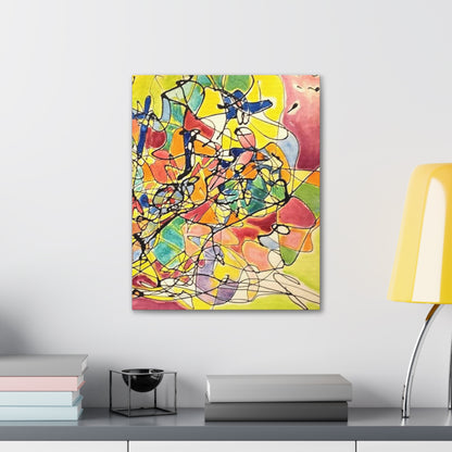 Yellow Abstract Canvas Gallery Wraps 16″ x 20″ 1.25"