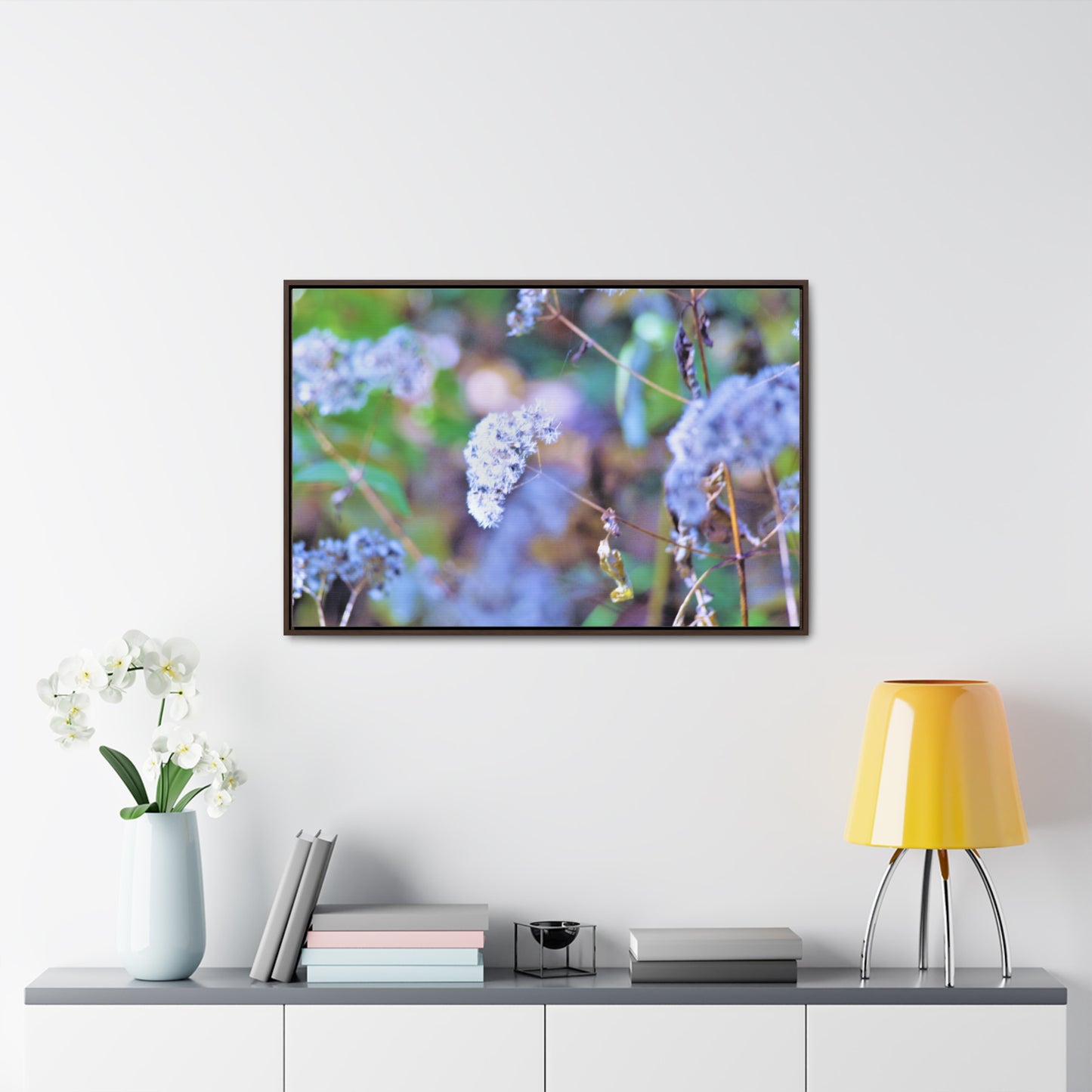 Macro Blue Gallery Canvas Wraps, Horizontal Frame