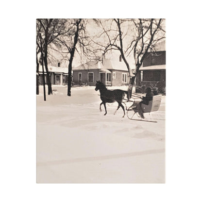 Carriage Ride Satin Canvas Stretched 11″ x 14″ (Vertical) 1.5"