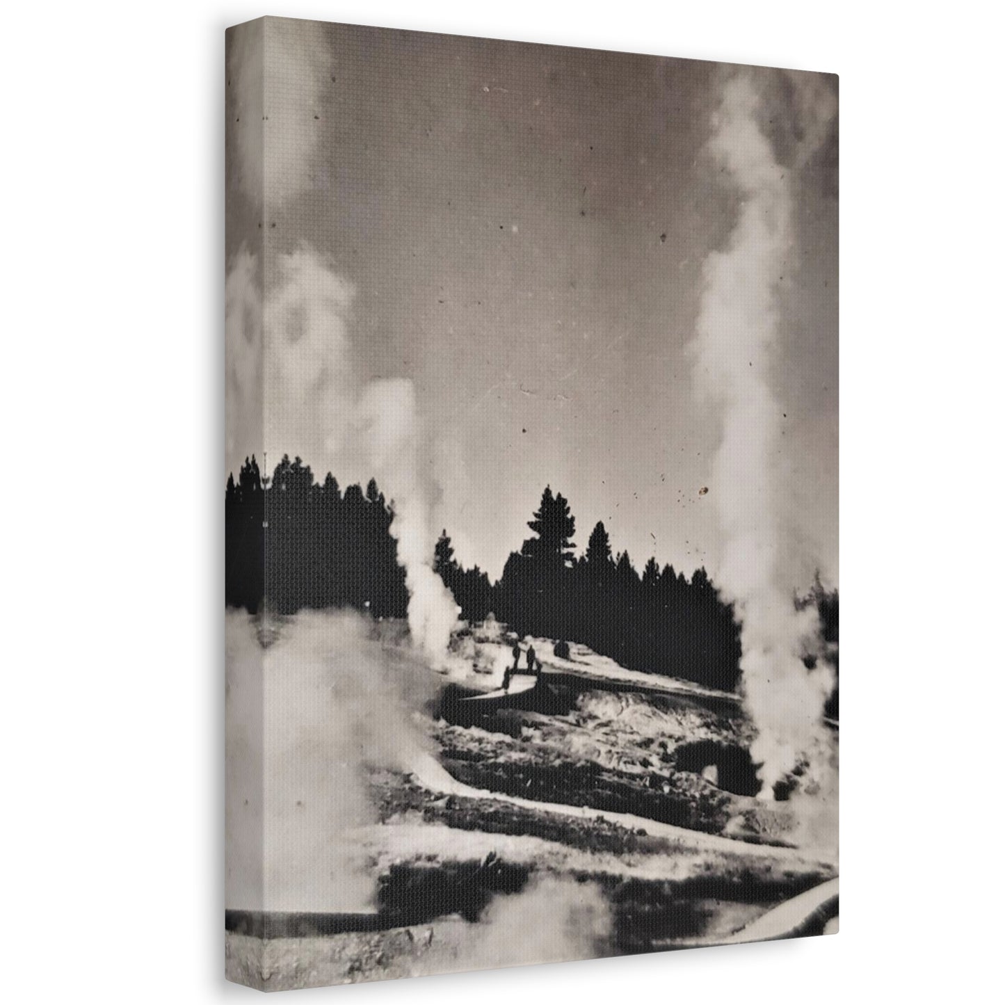 Norris Geyser Yellowstone Stretched Canvas