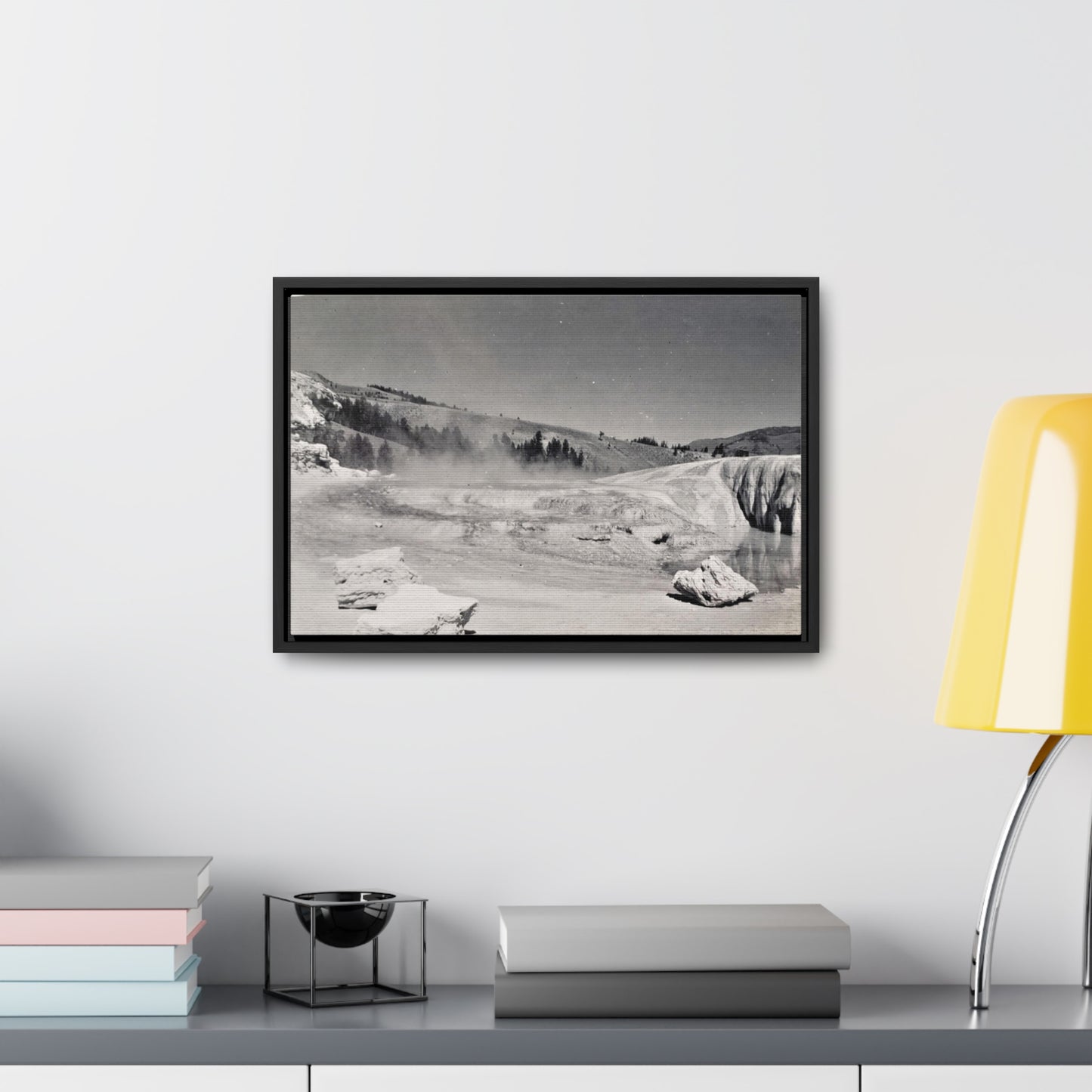 Mammoth Hot Springs Gallery Canvas Wraps, Horizontal Frame