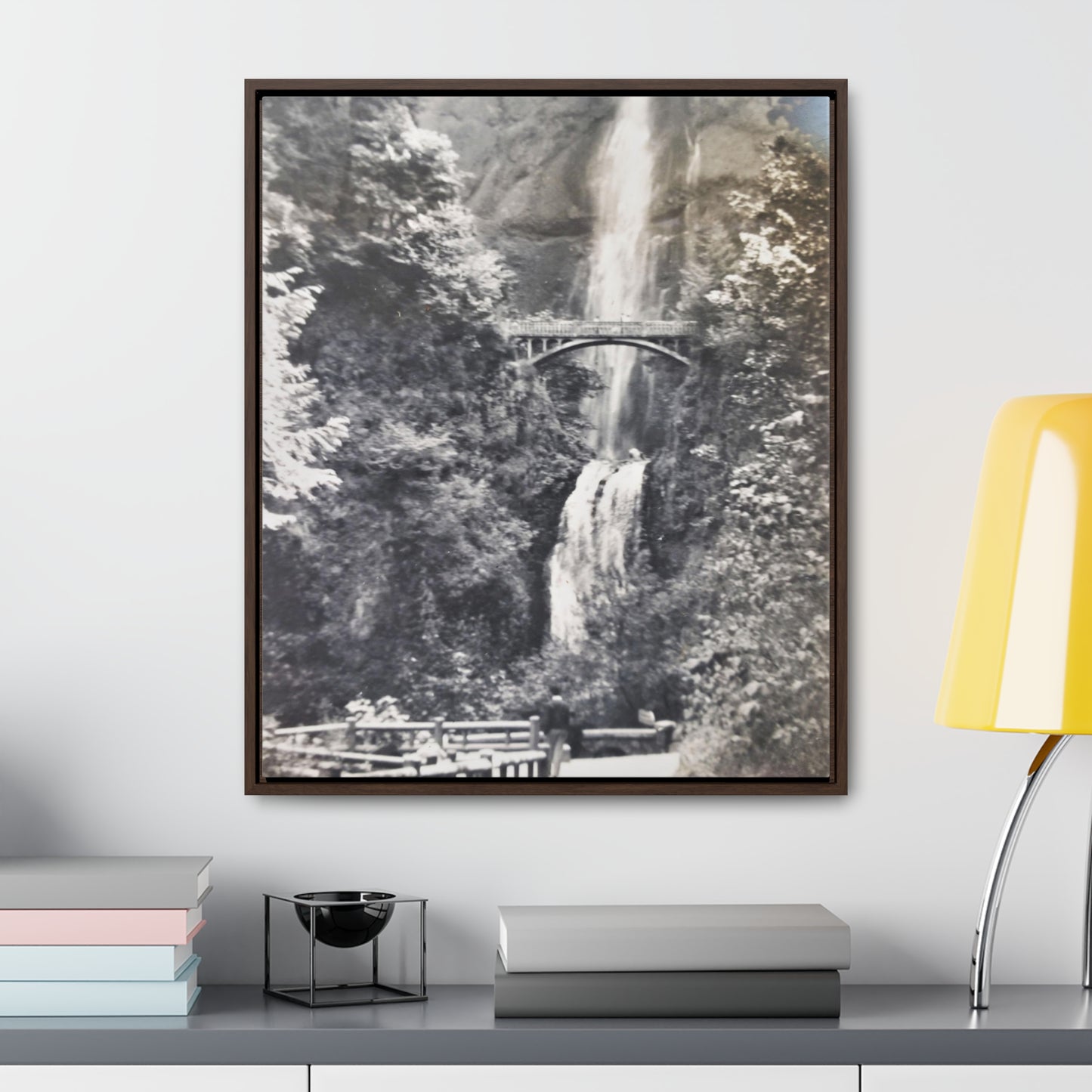 Multnomah Falls Oregon Gallery Canvas Wraps, Vertical Frame