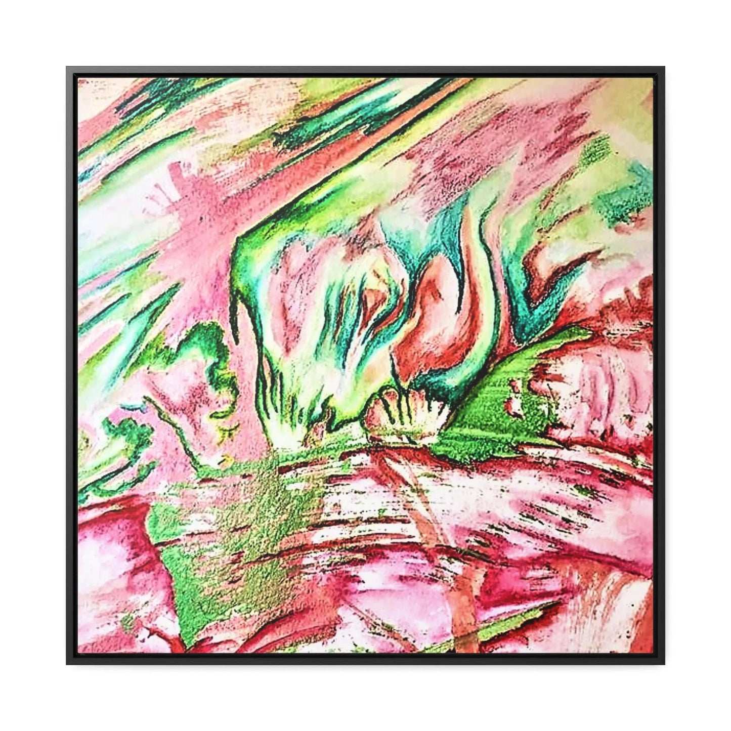 Pink Forest Gallery Canvas Wraps, Square Frame 30″ x 30″ Premium Gallery Wraps (1.25″)