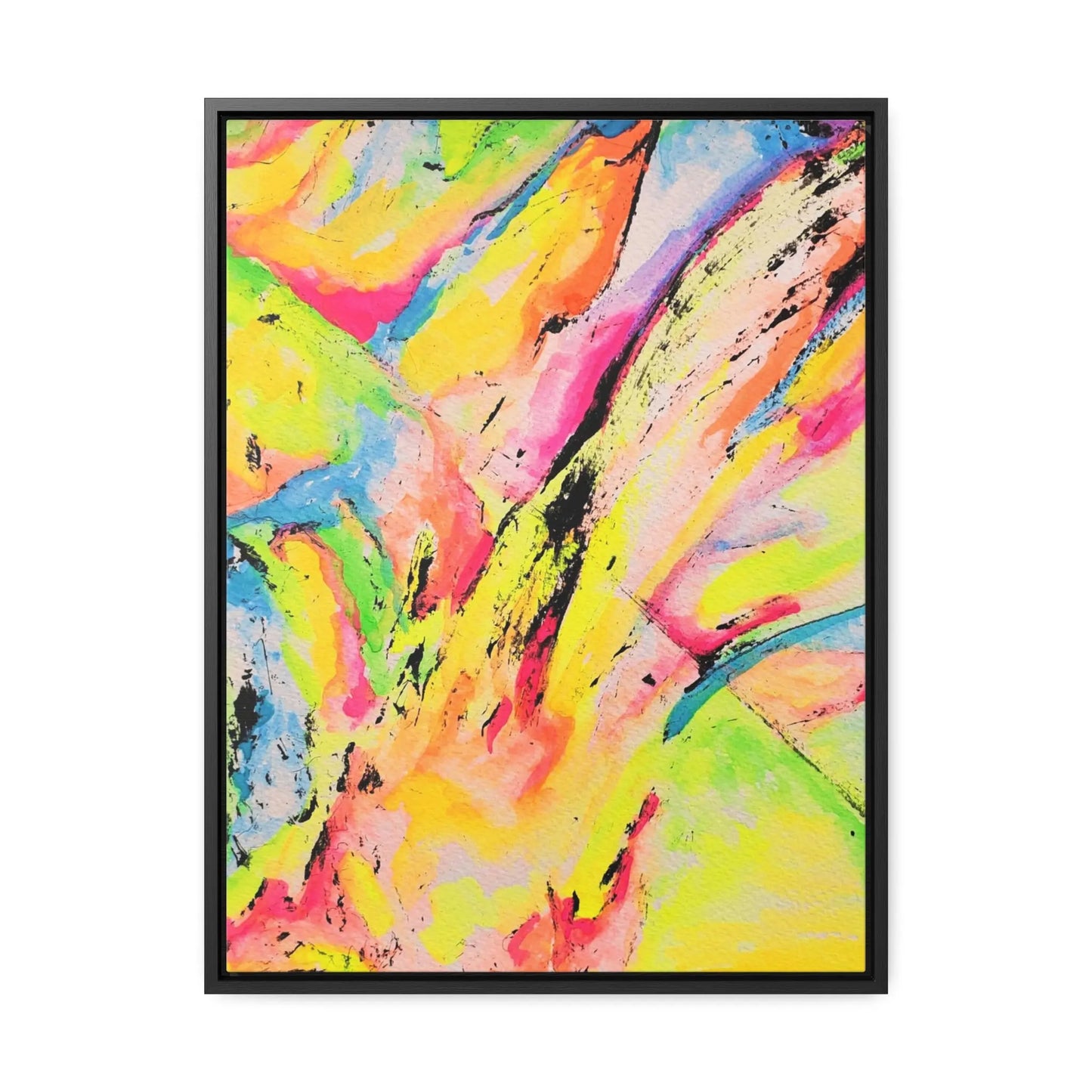 Neon Fire Gallery Canvas Wraps, Vertical Frame 18″ x 24″ Premium Gallery Wraps (1.25″)