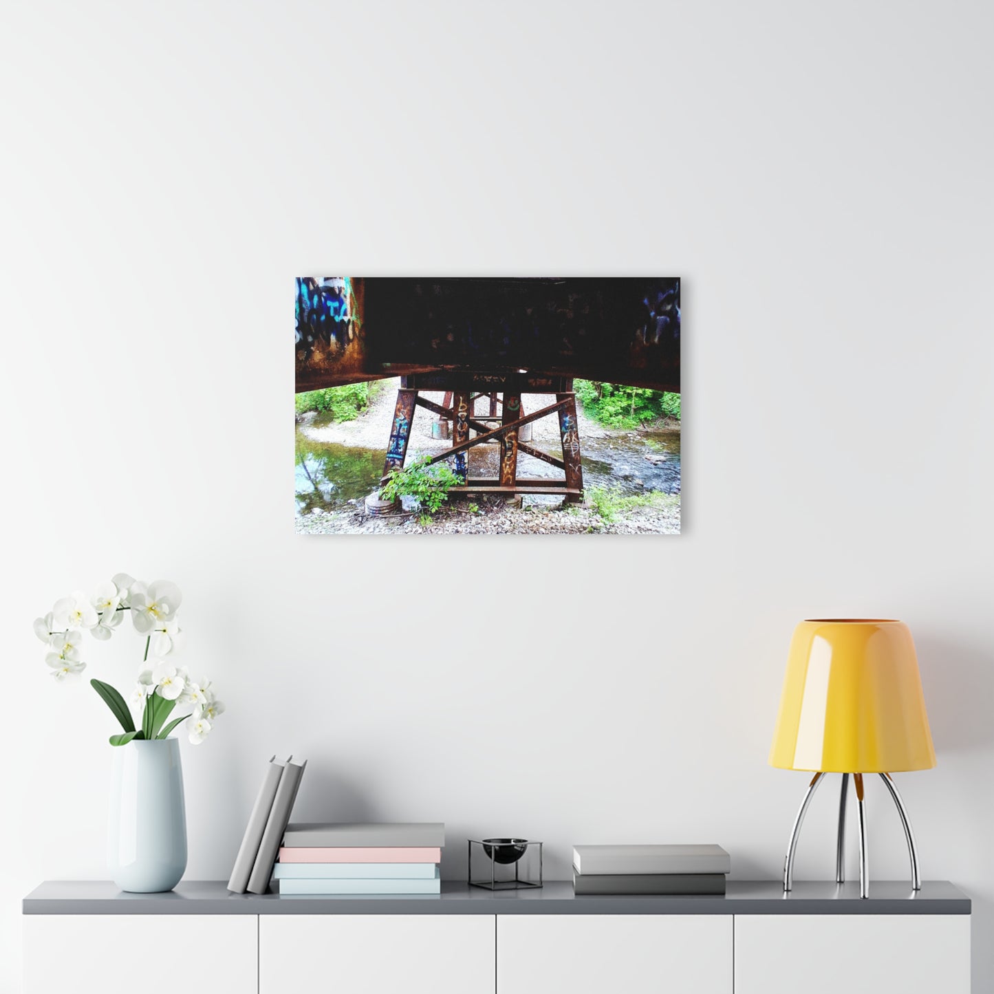 Urban Bridge Acrylic Print French Cleat Hanging - - Home Decor