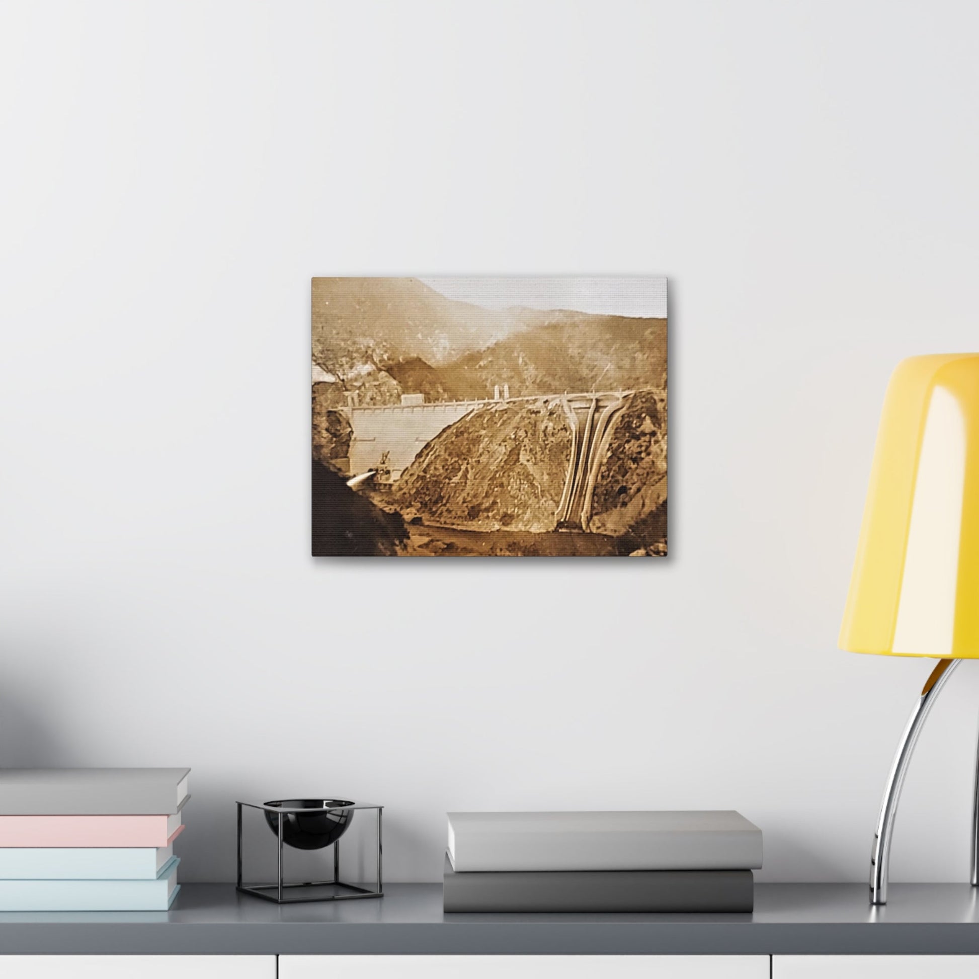 Back View Morris Dam Spillway Canvas Gallery Wraps - 14″ x 11″ 1.25" - Canvas