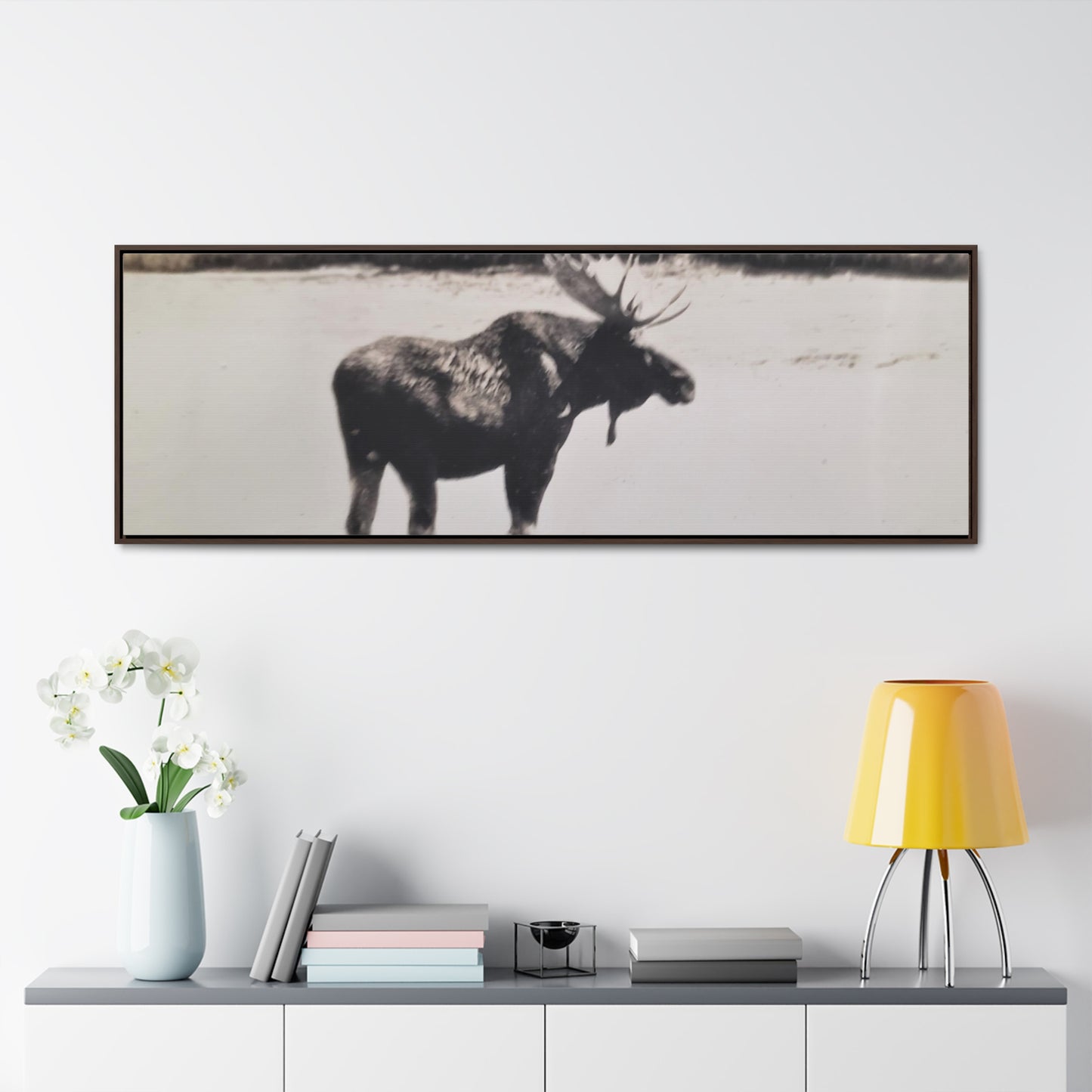 Yellowstone Bull Moose Gallery Canvas Wraps, Horizontal Frame