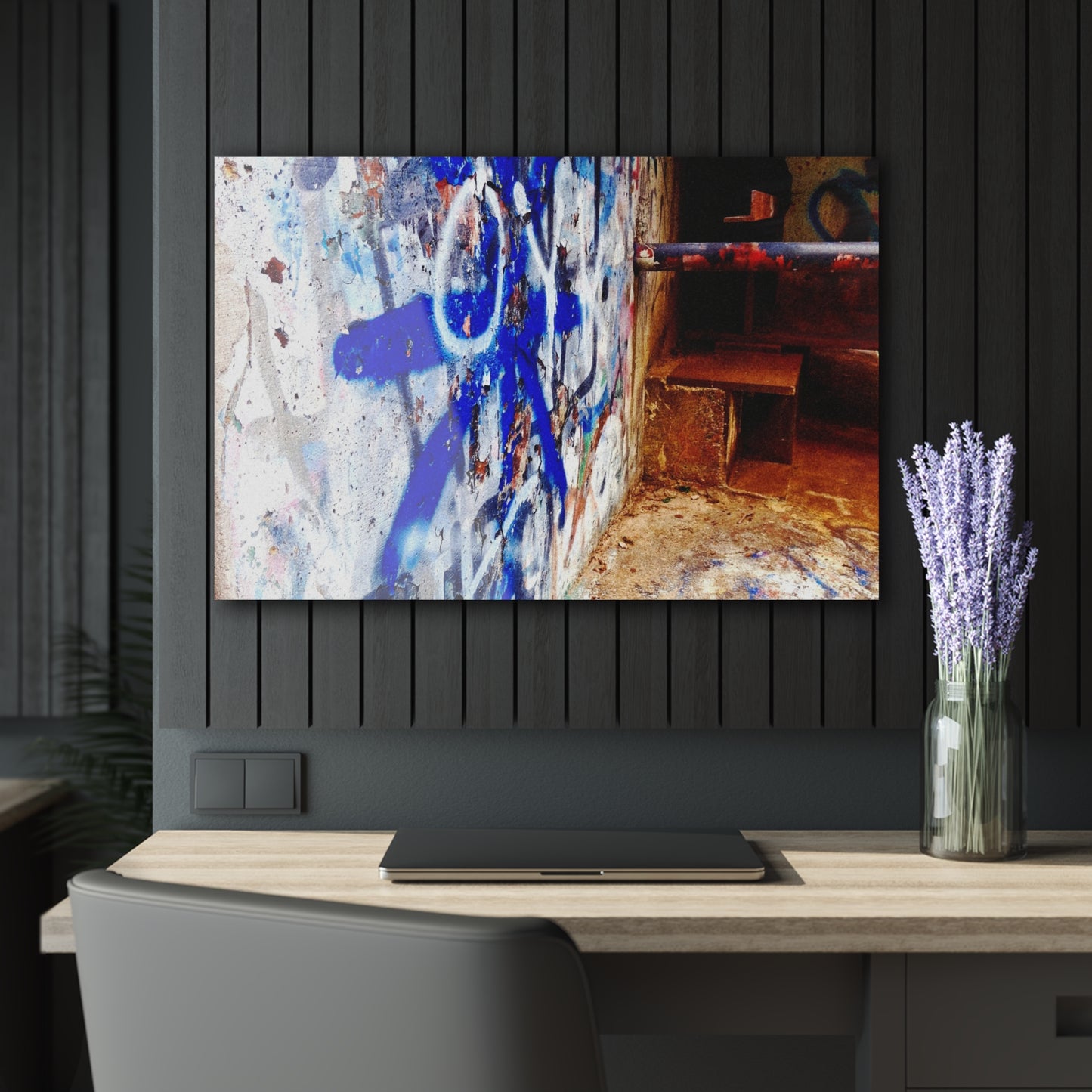 Graffiti Urban Photo Acrylic Print — French Cleat Hanging - 36" x 24" (Horizontal) 0.25'' - Home Decor