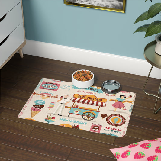 Ice Cream Pet Food Mat (12x18)