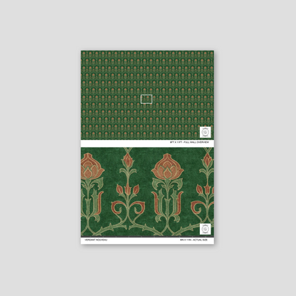 Verdant Nouveau Wallpaper - Sample - Wallpaper