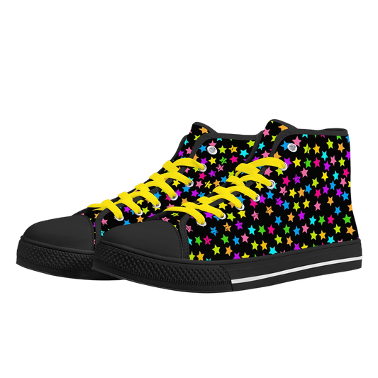 Starfall Chaos Canvas Unisex High Tops - - Shoes