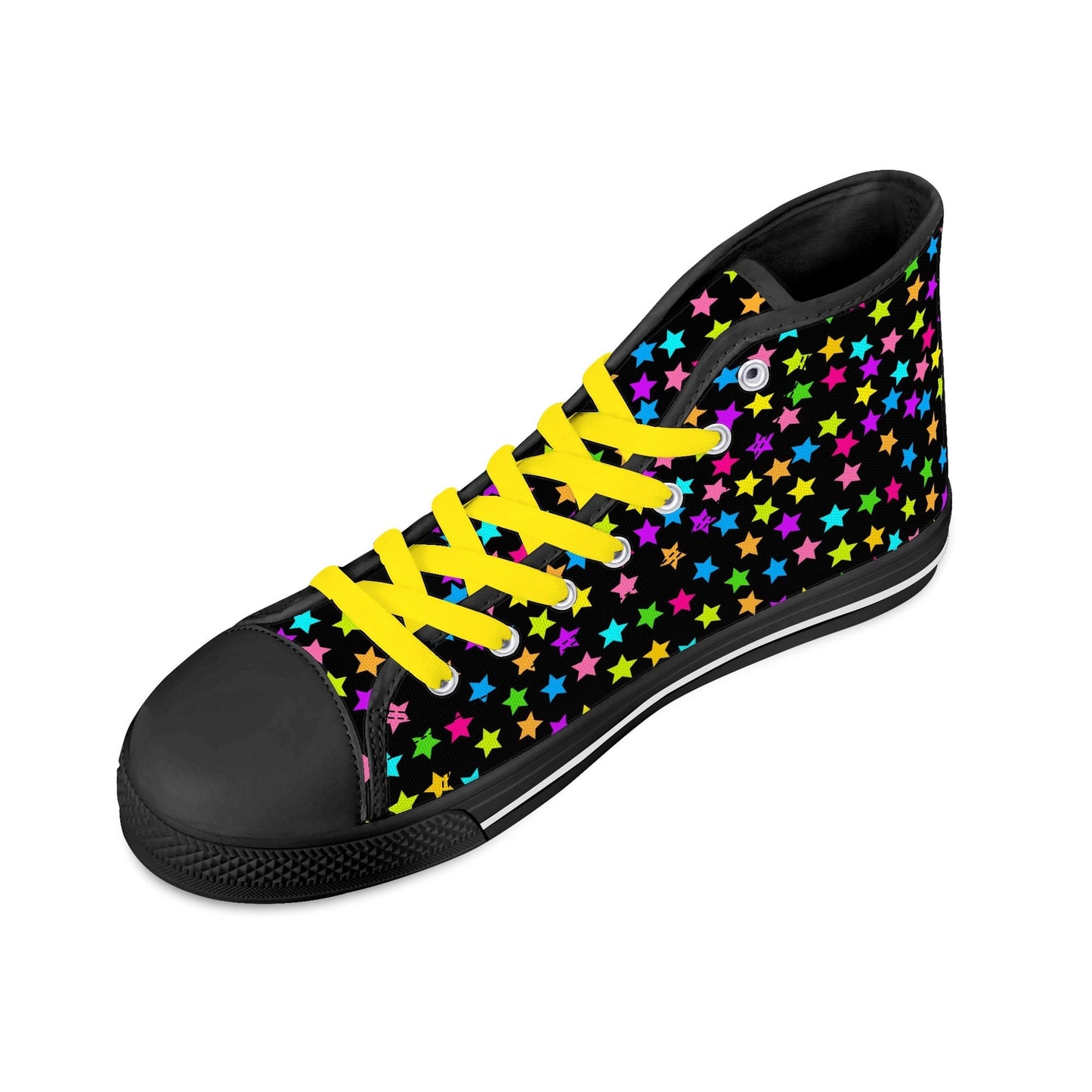 Starfall Chaos Canvas Unisex High Tops- Shadow Threadz- {{Product type}}