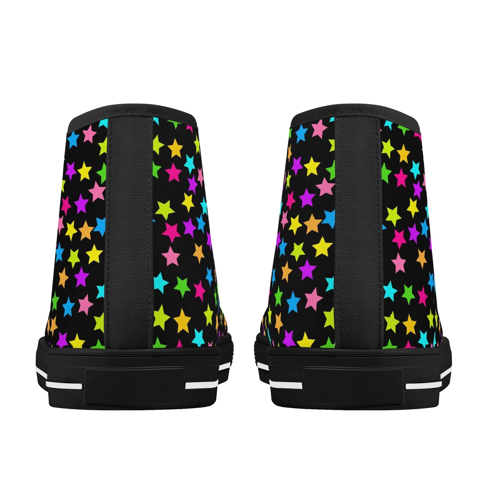 Starfall Chaos Canvas Unisex High Tops- Shadow Threadz- {{Product type}}