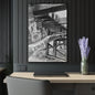 Black & White Urban Graffiti Acrylic Print — Industrial Alley Wall Art French Cleat - 24" x 36" (Vertical) 0.25'' - Home Decor