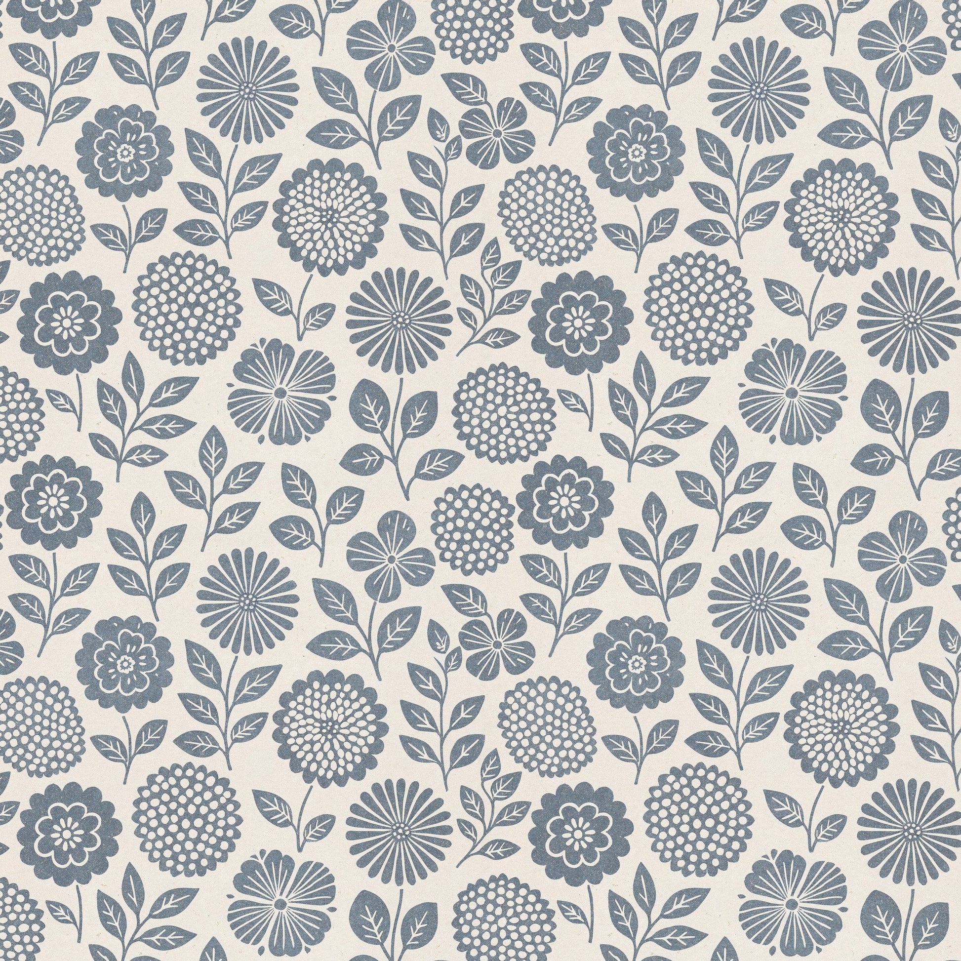 Folkflower (Blue) Wallpaper - - Wallpaper