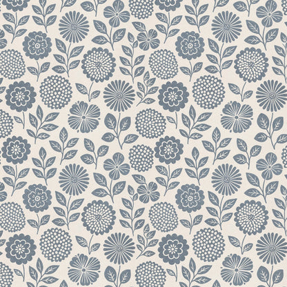 Folkflower (Blue) Wallpaper - - Wallpaper