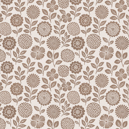 Folkflower (Brown) Wallpaper - - Wallpaper