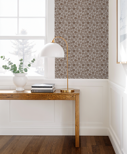 Folkflower (Brown) Wallpaper - - Wallpaper
