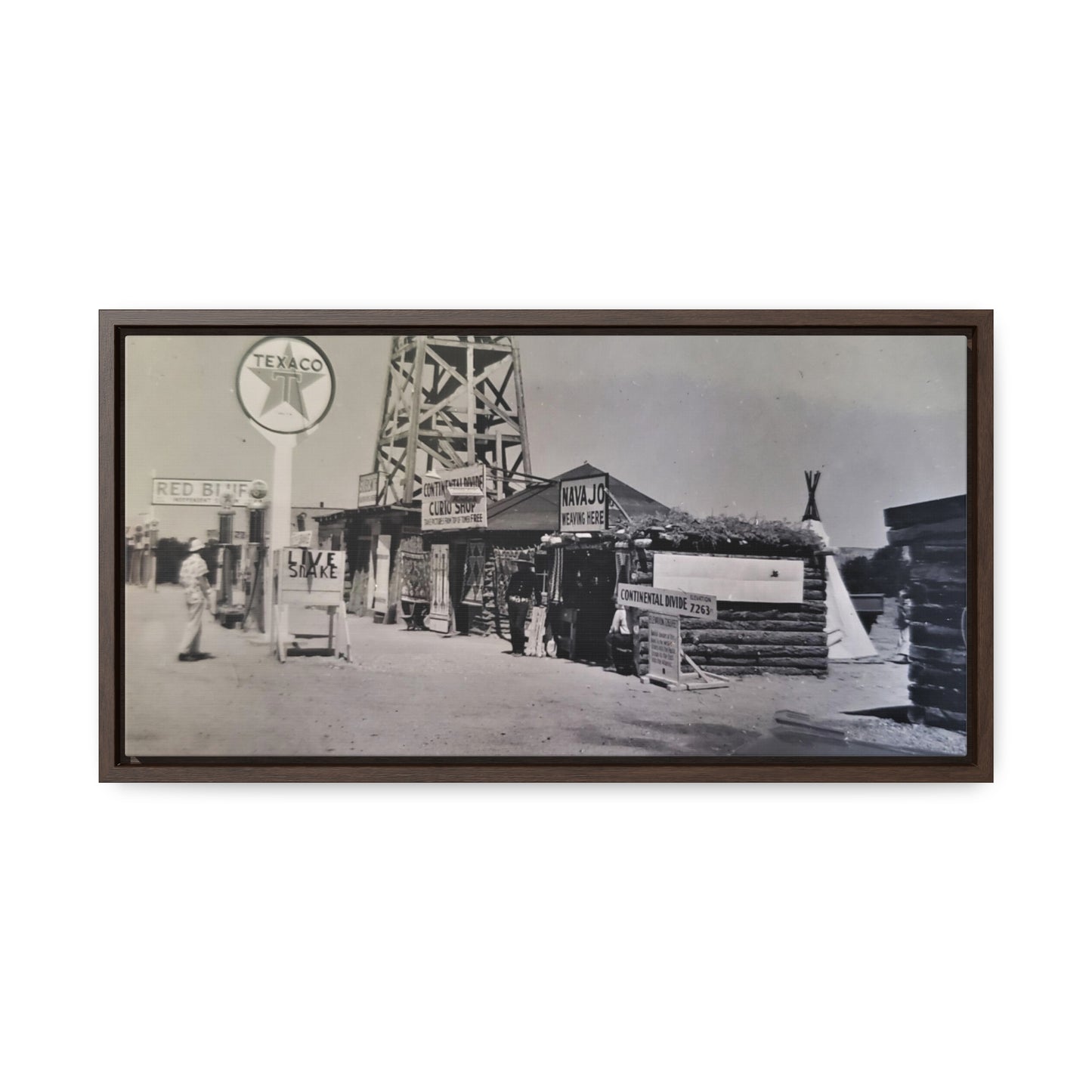 Texaco Station Continental Divide Gallery Canvas Wraps, Horizontal Frame