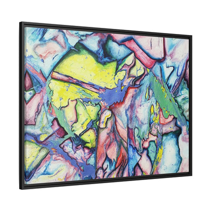 Alien Abstract Colorful Framed Canvas Art - Kia Day Design