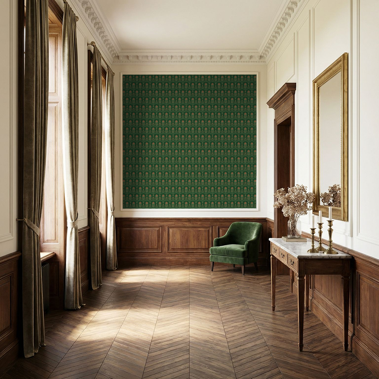 Verdant Nouveau Wallpaper - - Wallpaper