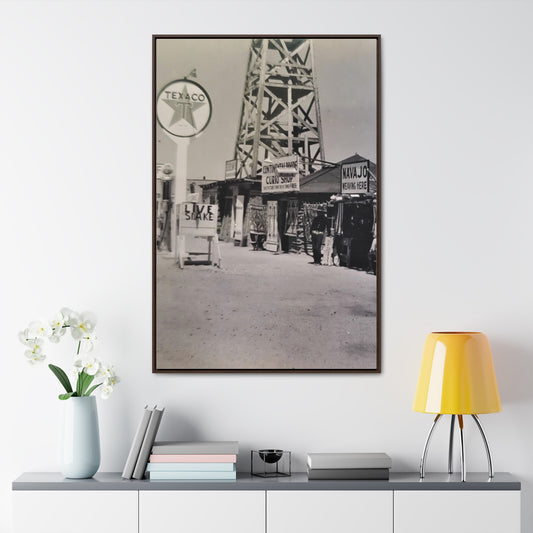 Texaco Station Continental Divide Gallery Canvas Wraps, Vertical Frame