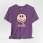 Smile Floral Womens T-Shirt - Positive Vibes Tee- Cloud 16 Clothing Co.- {{Product type}}