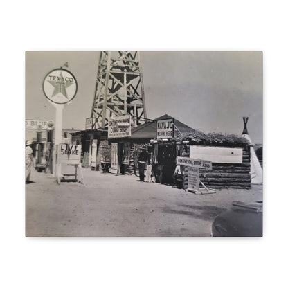 Texaco Station Continental Divide Canvas Gallery Wraps