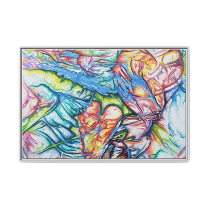 Multi-Color Abstract Framed Canvas Art Print - Kia Day Design