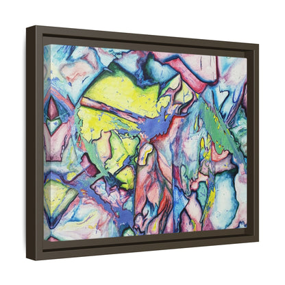 Alien Abstract Colorful Framed Canvas Art - Kia Day Design